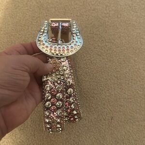 BRAND NEW PINK and SILVER Studded Belt
